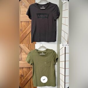 Women’s Levi's Black and Green T-Shirts